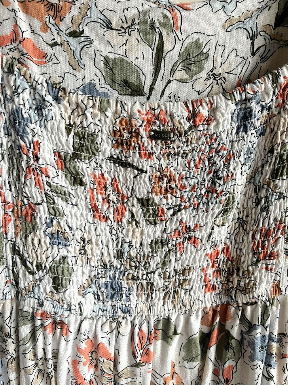Mexx Summer Floral Smocked Back Sundress XL with Pockets - Picture 8 of 11